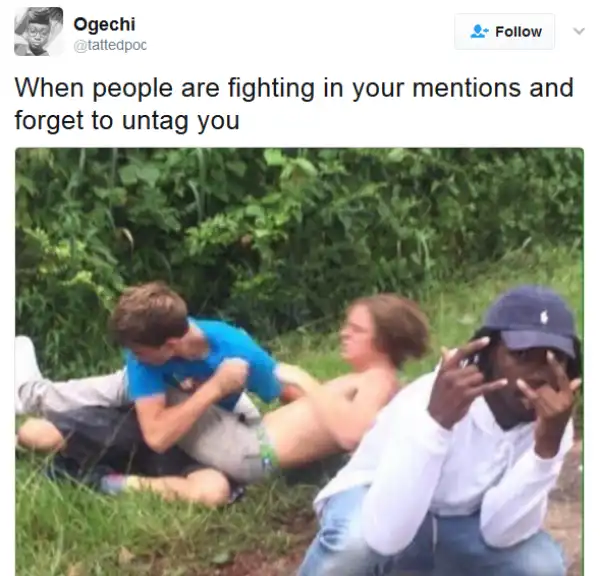 When Your Friends Are Fighting And You Decide To Take A Selfie (Caption This Photo)